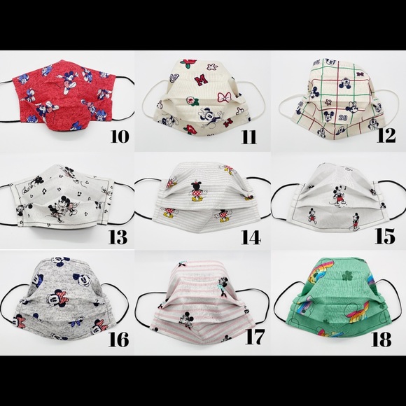 ADULT Disney MICKEY MOUSE / MINNIE MOUSE Face Mask - Picture 3 of 16